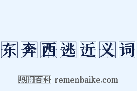 东奔西逃近义词是什么意思的图片